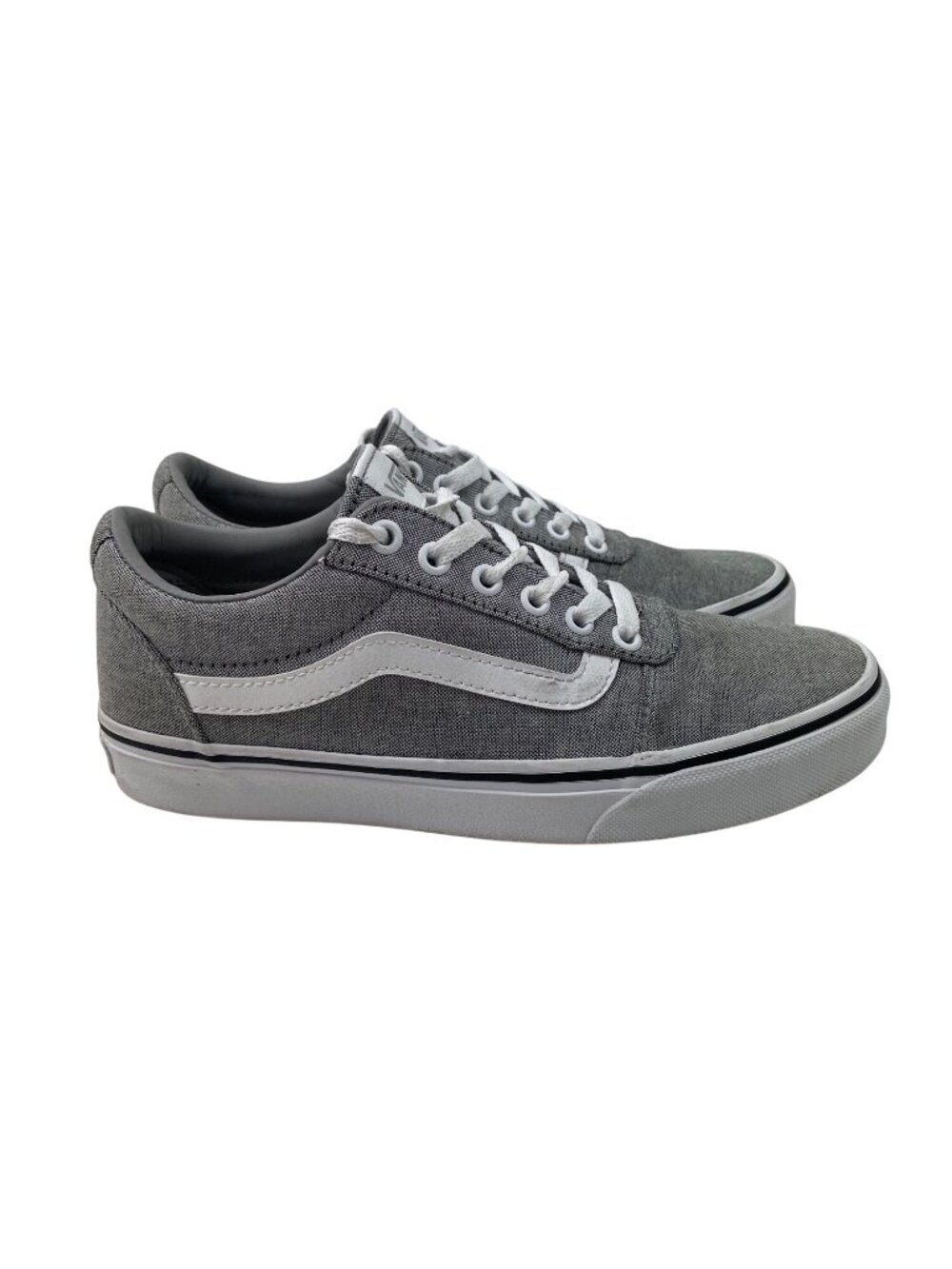 Vans Ward Low Top Sneakers Womens 7.5 Heather Gray White Skate Shoes 500714 - Picture 2 of 10
